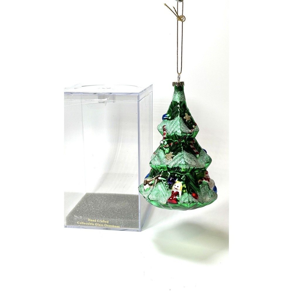 Far East Brokers Hand Blown & Painted Christmas tree Ornament